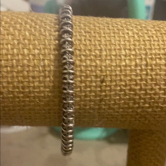 Sterling Silver real diamonds vintage bracelet - Picture 6 of 7